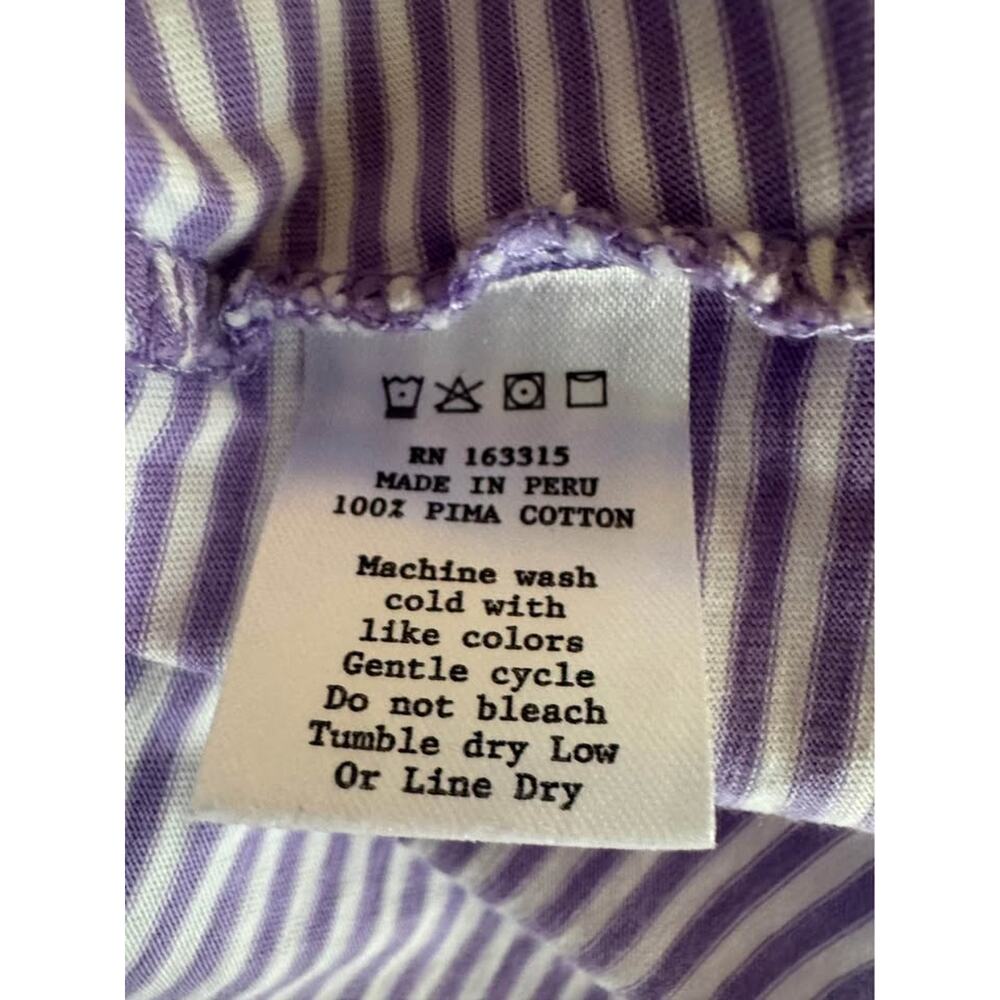 RENWICK Women’s Large Polo Seminole Golf Club 100% PIMA Cotton Purple White $89 - Picture 7 of 7